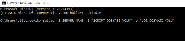 Sql Yüksek Boyutlu Script Dosyalarını Çalıştırma