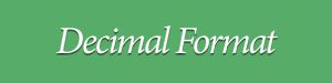 Decimal Format