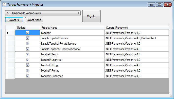 Target Framework Migrator