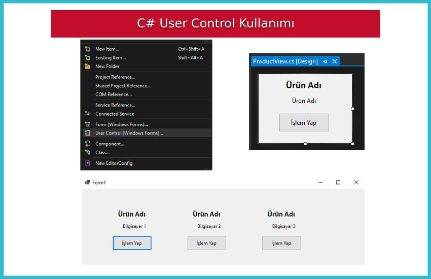 Csharp User Control Kullanımı